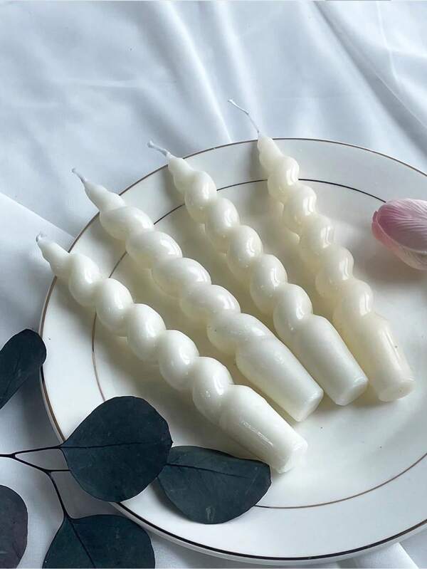 2 Pcs 7-Inch Home Decoration Aromatherapy Candle Stick, White Twist Candles, Soy Wax Scented Candles, High Quality And Smokeless, Home Decor, Room Decor, Wedding Decor, Tabletop Decor, Fragrance Gift, Atmosphere Candle, Christmas Gift Gifts Birthday Graduation