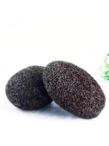 1/2/4 件天然火山磨脚石，足部按摩，磨脚石去除死皮和老茧，红黑色椭圆形磨脚石，磨脚工具 - 彩色 - 查看 1