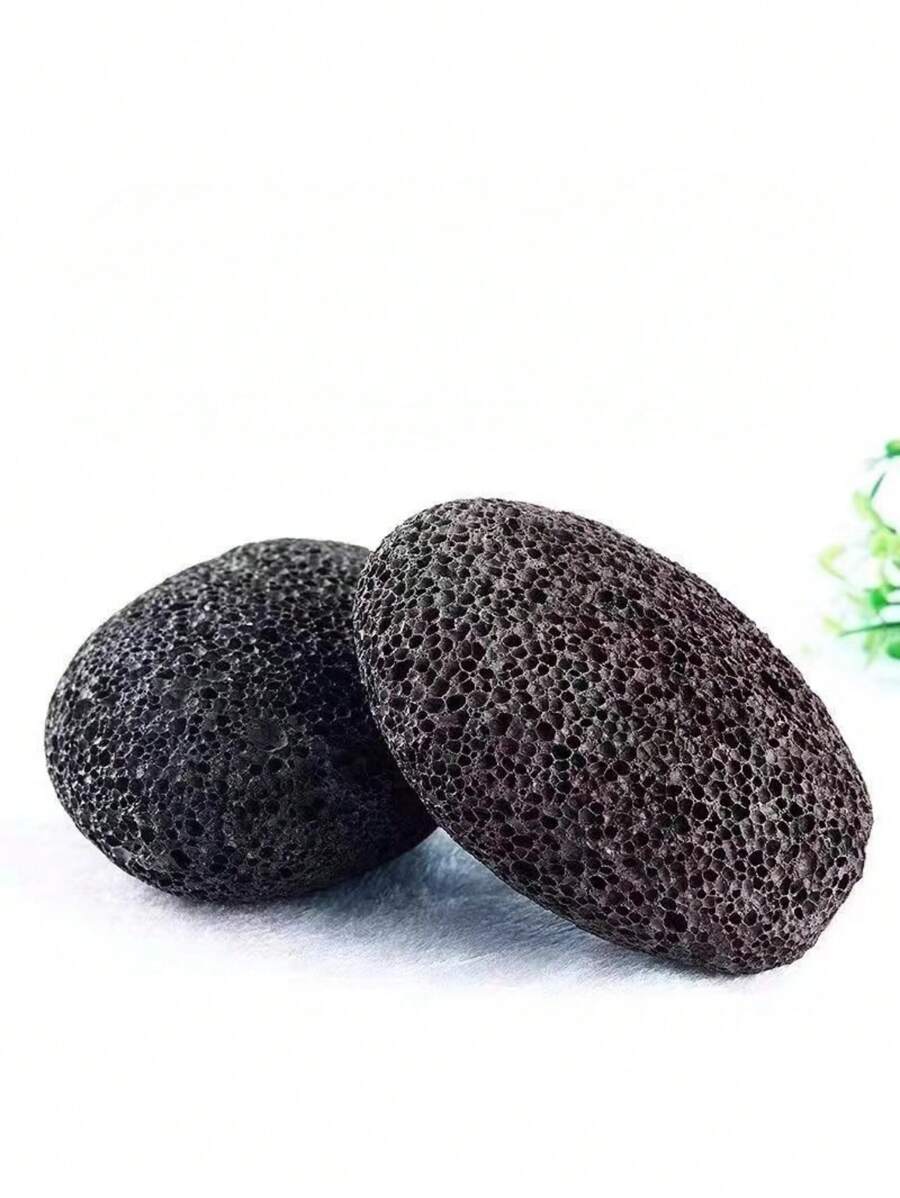 1/2/4 件天然火山磨脚石，足部按摩，磨脚石去除死皮和老茧，红黑色椭圆形磨脚石，磨脚工具 - 彩色 - 查看 1