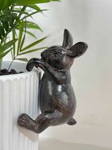 1pc Resin Cute Eye Mouse, Rabbit, Snake Garden Decorative Statue, Suitable For Garden, Lawn And Patio, Outdoor Gardening Decor, Hanging On Planters, Indoor Decoration Figurine, Planter Decor, Perfect For Garden, Yard And Home Decor, Ideal Gift For Mother's Day, Valentine's Day, Thanksgiving, Graduation