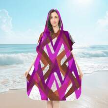 1 halat de baie de schimb, poncho de surf absorbant de apă, halat de baie cu glugă cu uscare rapidă, subțire, ușor, rezistent la vânt și UV, moale și cald, potrivit pentru înot, duș, scufundări, surfing pe plajă, călătorii de vară, vacanță, decor baie, articole esențiale pentru plajă