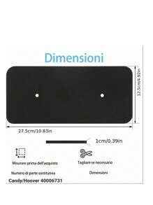 4pcs Dryer Filters For Candy 40006731, Energy Efficiency Class G, 275 X 125 X 10mm Sponge Filters For Condensation And Heat Pump Dryers- Black Polyester Fiber Filters With Rounded Corners, Condensation Control| Rectangular Filters