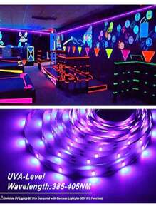 LED UV Black Light Strip Purple LED Light Strip USB Interface With Switch UV LED Non Waterproof Black Light Suitable For Fluorescent Dance And UV Body Coating