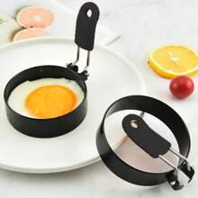 1pc Thickened Stainless Steel Non-Stick Round Egg Ring, Household Kitchen Small Hamburger Patty Mold