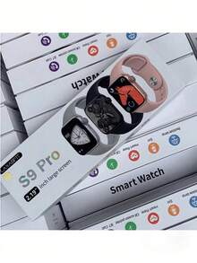 Smart Watch Smartwatch S9 Pro App Laxasfit Bluetooth + 1 Gift Bracelet Heart Rate Magnetic Charging Immediate Shipping - 粉色 - 查看 2