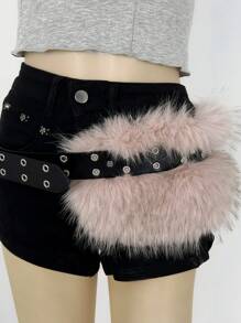 2025早春蓬松腰带，小众美式性感风蓬松毛茸茸腰带，轻盈时尚腰带，D.I.A腰带，Y2K千禧年腰带，情人节礼物秋季，秋季，万圣节 - 彩色 - 查看 17