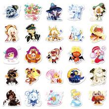 50 szt. naklejek PVC Cookie Run Kingdom, wodoodporne i wielokrotnego użytku, samoprzylepne, asymetryczne kształty, różne kolory, do telefonów, laptopów, scrapbookingu