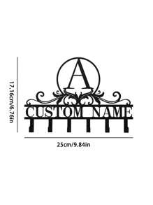 Personalized Key Holder Wall Mount - Custom Family Name Key Holder For Wall, Metal Key Rack Hook Organizer, Coat Rack, Key Hanger Wall Decor For Kitchen, Entryway, Bedroom, Hallway,Chic Autumn