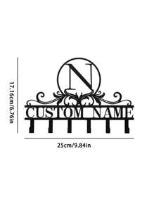 Personalized Key Holder Wall Mount - Custom Family Name Key Holder For Wall, Metal Key Rack Hook Organizer, Coat Rack, Key Hanger Wall Decor For Kitchen, Entryway, Bedroom, Hallway,Chic Autumn