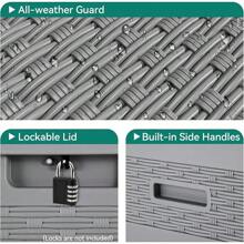 YITAHOME 200 Gallon Large Deck Box, Double-Wall Resin Outdoor Storage Box With Flexible Divider Patio Cushions Pool Supplies Garden Tools, 990 Lbs Load Capacity, Lockable (White) - Màu Xám nhạt - Xem 4