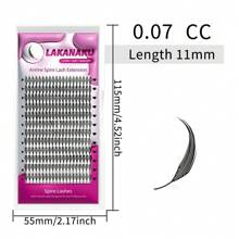 LAKANAKU 0.07mm C/D/CC Curl Mix8-15mm Premade Fan Spire Lashes Manga Anime Spire Eyelashes Extension Feather Shape Eyelash Cilia Brazilian Volume Soft Lasheslash Clusters,Eyelash Clusters,Individual Eyelashes,Lashes,Fake Lashes - CC - View 14