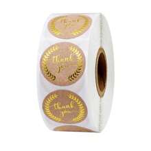 500pcs/Roll Foil Thank You Baking Sticker Labels - Multicolor - View 2