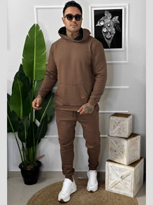 Men Two-piece Outfits - Óxido marrón - Ver 1