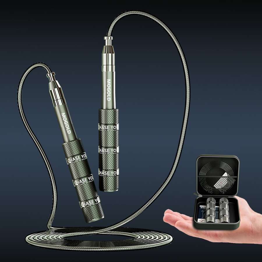 MOGOLD Sport Jump Rope Boxing Replacement Sports Bodybuilding Weighted Crossfit Sport Man Bodybuilding Sport Jump Weights Fitness Gym Man Professional Rope For Jump Bodybuilding Creative Crossfit Rope Adjustable Crossfit Rope Gym Weight Jump Rope Creative