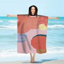 1 halat de baie de schimb, poncho de surf absorbant de apă, halat de baie cu glugă cu uscare rapidă, subțire, ușor, rezistent la vânt și UV, moale și cald, potrivit pentru înot, duș, scufundări, surfing pe plajă, călătorii de vară, vacanță, decor baie, articole esențiale pentru plajă