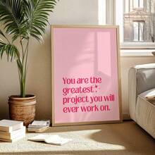 Poster Canvas truyền cảm hứng, Nghệ thuật treo tường trang trí hiện đại không có khung, Poster khẳng định chữ viết mực cho trang trí nhà cửa, văn phòng, phòng khách, phòng ngủ - Trang trí trong nhà mùa xuân và mùa đông - Hồng - Xem 2