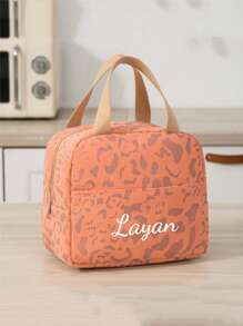 1pc Embroidery Customization Corduroy Lunch Bag, Solid Color Simple Insulated Lunch Bag, School Lunch Box, Food Bag, Casual Picnic Bag, Camping Bag, Cooler Bag, Suitable For Office, School, Leakproof, Portable Large Capacity, Suitable For Travel Picnic, Contracted,Funny,Kawaii,Y2K,Minimalist,Commuting,Business Casual,Basics,Custom,Personalized,Unique,Customized,For Anniversaries,For Birthdays,For Holiday/ Vacation,For Outdoors/Outings/Travel/Hiking/Stadium/Sports/Climbing,For Business/Commute/Work/Office,Travel,School Supplies,Back To School,School Gift,For Office,For School,For Classroom,For Teacher Gifts,For University,For Colleague,For Dorm Rooms,For Teacher,For Boys And Girls,For Teenagers,Junior High School Students,Middle School Students,High School Senior High School Students,College Students,University Students,Freshman,Sophomore,Underclassmen