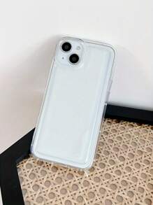 1 pieza Funda protectora de teléfono suave de silicona TPU transparente anti-caída compatible con iPhone 7P/8Plus/16/16PLUS/16PRO/16PROMAX/XR/XSMAX/11/11Pro/11ProMax/12/12Pro/12ProMax/13/13Pro/13ProMax/14/14Pro/14Plus/14ProMax/15/15Pro/15Plus/15ProMax, de moda/de alta gama/linda/