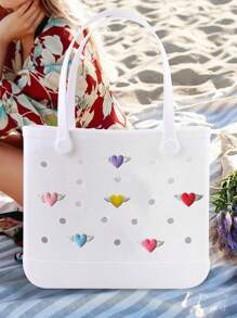 8PCS/6PCS/1PC Multicolor Flower & Faux Pearl DIY Bag Decor Suitable For Bogg Bags, Tote Bags And Sandals Accessories, Heart-Shaped Decor Accessories, These Charming Ornaments Inject Personalized Style And Vibrant Colors Into Your, Ideal For Showcasing Your Bag Personalized And Easily Identifying Your Bag With These Unique And Eye-Catching Accessories