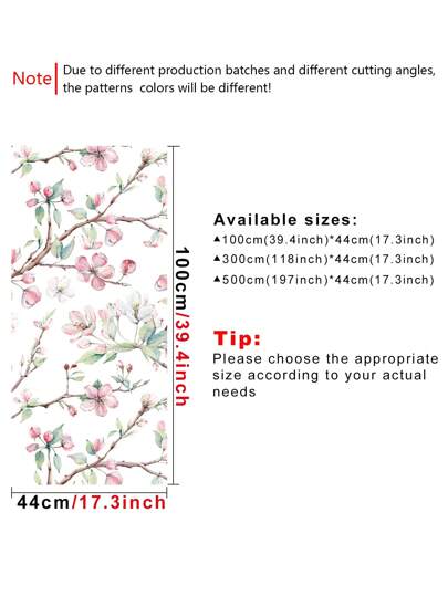 Roll Of Retro Thickened Painted Peach Blossoms, Blossom Branches, Groen Leaves, Home ation, Kitchen Cabinets, Tables, Chairs, Room Backgrounds, Renovation, DIY, Waterproof, Stain Resistant, Easy To Clean, Self Adhesive, Peel Paste Wallpaper, Wand Stickers, Stickers Bathroom Bedroom ation Stuff Living Ho Art Paper view 10