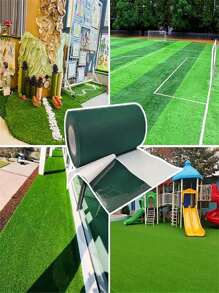 1 Roll Of Lawn Tape, Lawn Tape, Non-Woven Seam Tape, Self-Adhesive Seam Sports Field Lawn Tape, Artificial Turf, Seam Tape, Splicing Single-Sided Tape, Kindergarten Gymnasium Football Field Simulation Grass High-Viscosity Tape, Suitable For Schools, Kindergartens, Etc. - Green - View 10