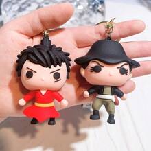 One Piece Straw Hat Kid Keychain Cartoon Cute Backpack Pendant Keybag Hanger Car Keychain Gift For Friends And Lovers - Multicolor - View 2