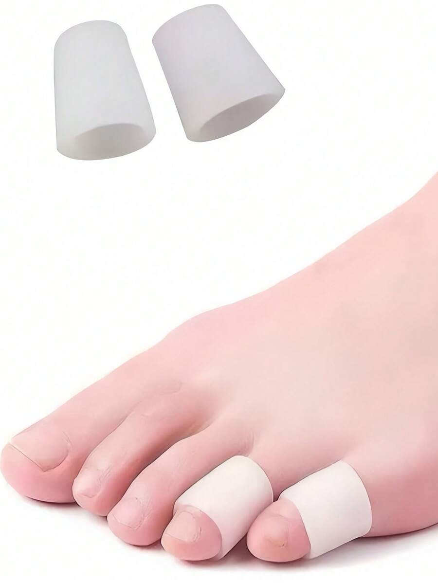 QKC 1 Pair Soft & Comfortable Unisex Toe Cover, Suitable For Heels And Casual Shoes - White - View 1