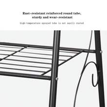 Metall Pflanzenständer Indoor, 3 Ebenen Metall Pflanzen Regal Outdoor, Mehrfachblumenhalter Rack, platzsparende dekorative Leiter gestuftes Blumen Pflanzgefäß Rack für Balkon Wohnzimmer Terrasse Garten