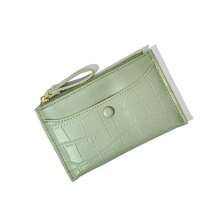 极简主义女士零钱包，拉链零钱包，迷你超薄多卡钱包，时尚手提卡包 - 彩色 - 查看 7