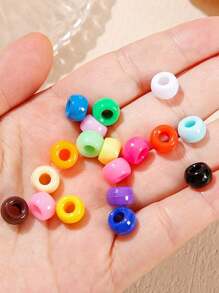 24 Colors, Rainbow Condi Beads, Pony Bead Friendship Bracelet Kit, Elastic Rope For Jewelry Making, Craft Gifts For Girls And Adults - Multicolor - View 3