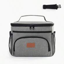 Large Capacity Leak Proof Lunch Backpack  Large Picnic Cool And Warm Insulated Bag Outdoor Storage Shoulder Bag