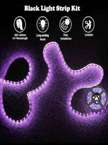 LED UV Black Light Strip Purple LED Light Strip USB Interface With Switch UV LED Non Waterproof Black Light Suitable For Fluorescent Dance And UV Body Coating