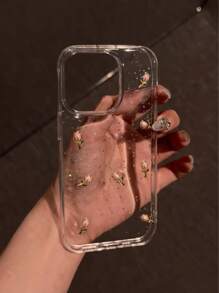 1pc 3D Glitter Wing 16 Promax Case, Transparent Shockproof Protective Cover Compatible With Apple 15/16/17 Promax, 13/14/11, 15 Plus - Epoxy Wings - View 1