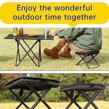 Outdoor Small Folding Stool, Load Bearing 120kg - 黑色 - 查看 2