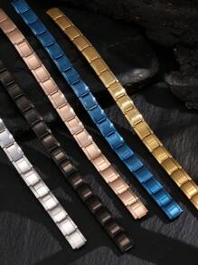 1pc Stainless Steel Simple & Fashionable Bracelet For Men, Jewelry Gift Suitable For Daily Wear - Bracelet - View 4