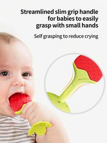Giocattoli da dentizione per bambini a forma di frutta, ciucci in silicone adatti per neonati e bambini, regali (alcune parti possono essere casuali). Giocattoli da dentizione, regali di Ognissanti (stili casuali)