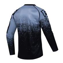 TELEYI Men's Cycling Jersey, Quick Dry Breathable Moisture Wicking Long Sleeves Motorcycle Shirt For Off Road Biking Riding Sports