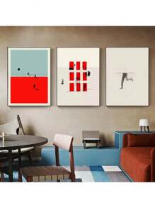 Nordic Figure Wall Art Canvas Painting Humorous Posture Poster And Prints Modern Wall Colorful Picture For Living Room Decor
