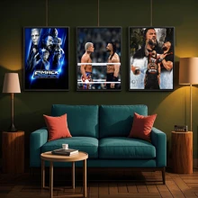 1 件无框墙面艺术海报，流行职业摔跤，Lomon Lens、Cody Rhodes、J-John Cool C-Cena 高清精美海报，DIY 房间酒吧咖啡馆。可选配相框 - 彩色 - 查看 9