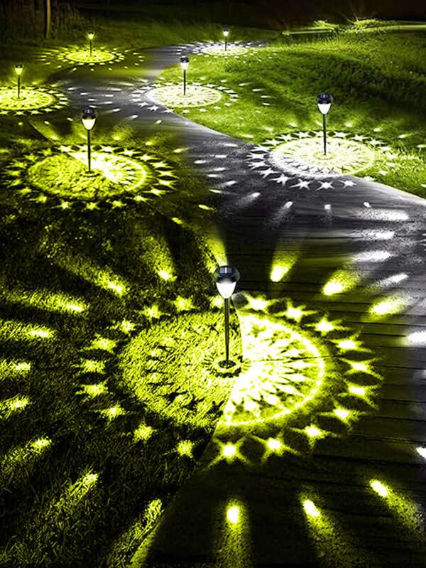 Set da 8 luci solari da esterno ultra luminose decorative, ricarica rapida, luci da giardino solari per vialetto con accensione/spegnimento automatico fino a 12 ore, luci solari da esterno impermeabili per vialetti, cortile, prato (1/2/6/8 pezzi)
