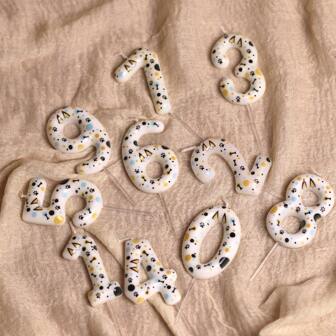 1 件白色骨头图案 0-9 数字生日蜡烛、生日装饰、无烟无味/适合多种场合、蛋糕生日蜡烛、生日蜡烛、蛋糕蜡烛、适用于家庭客厅/卧室/房间/厨房/餐厅/户外/派对装饰蜡烛、适用于母亲节/父亲节/复活节和其他节日蜡烛、婚礼