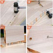 [Esenciales para trabajar la madera en 3 en 1] Kit de guía de espigas de 3 en 1: Punzón localizador ajustable de espigas de aluminio, guía de agujeros de bolsillo y herramienta de guía de taladrado de gabinetes