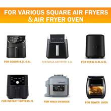 2 Piece Silicone Mould Reusable Heat-Resistant Non-Stick For Oven Air Fryer Microwave Oven, Airfryer Accessories Reusable Airfryer Silicone Mould, Silicone Mould Hot Air Fryer For Hot Air Fryer, Silicone Mould For Hot Air Fryer, Airfryer Accessories - Black - View 5