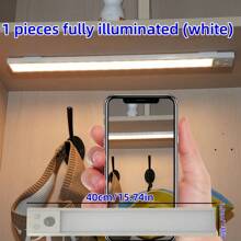 1pc/2pcs Rechargeable LED Motion Sensor Closet Light - 3 Color Changing Modes Wall Lamp, Suitable For Bedroom, Kitchen, Wardrobe, Self-Adhesive Cabinet And Shoe Rack Lighting (20/30/40cm, Black/White) - 3 Colors - View 17