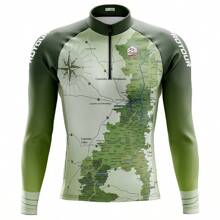 Camisa Cilismo Masculina Estrada Real 2.0 Com Bolsos Proteção UV50+ - Verde - Visão 1