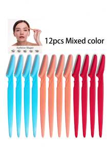70/24/12/6pcs Set Multicolor Grooming Eyebrow Razor & Shaver Set, Eyebrow Trimmer & Shaver, Exfoliating Dermaplaning Tool, Body Hair Removal Trimmer And Face & Eyebrow Razor Set Long Handle Blade With Precision Cover Women Eyebrow Shaping Tools Suitable For Or Travel Use Multi-Function Eyebrow Trimmer, Sharp Stainless Steel Eyebrow Tools With Cover, For Eyebrow, Lip, Leg Hair & Gentle Effective Removal,Makeup,Cheap,Room Decor,Vanity,Travel,Bedroom,Makeup Accessories,Eyebrow Razor