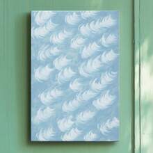1pc Blue Wall Art Framed Wall Art, Wrapped Canvas Poster Vintage Prints, White Clouds In A Blue Sky, Perfect Gift Decor, Wall Art For Living Room Bedroom Office, Hanging Hardware Included - Framed, Vertical - 裱框畫布 - 查看 2