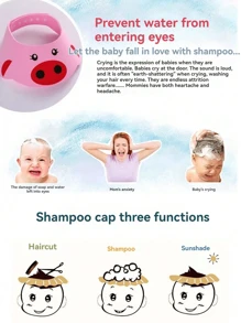 Czepek prysznicowy z motywem kreskówkowym, wodoodporny czepek do mycia włosów, miękki regulowany czepek prysznicowy EVA, czepek do mycia włosów do łazienki, przenośny czepek prysznicowy