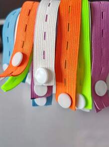 30/50 piezas Bandas elásticas coloridas con botón ajustable - Lona, aptas para almacenamiento de ropa, ahorro de espacio en equipaje, organización de cajones y armarios, sujeción de sábanas, percheros