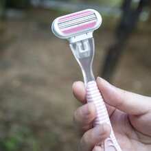 jifuli Lâmina de Barbear Manual de Segurança para Depilação Maiô Bikini Feminino, Cabeça de Barbeador Substituível com Lâmina de Aço Inoxidável de 3 Camadas